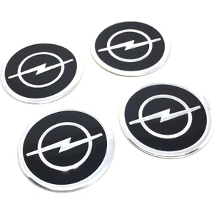 Opel Jant Göbeği Alüminyum Sticker Yapıştırma 60mm 4'lü Set
