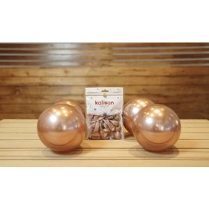 Deniz Party Store 5 Inç Minik Krom Balon 12,5 cm Çap 10 Adet Rose Gold