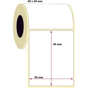 40X58 mm Termal Etiket - 1500 Adet