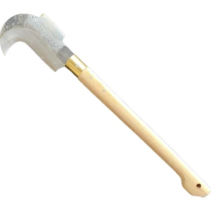 Kefli Bıçak Baltalı Uzun Saplı Sarı Bilezikli Beyaz Bahçe Orağı (Kerenti,tahra)