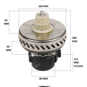 Ihlas Uyumlu Aura Cleanmax S Plus Süpürge Motoru 1200W HT160