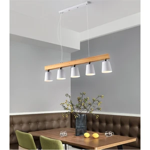 Modern Metal Iskandinav Minimalist Ahşap Avize