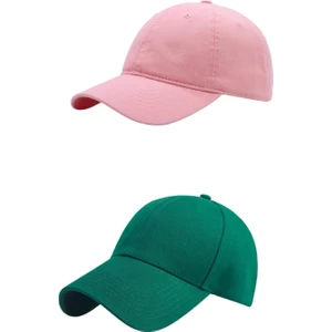 Elif İç Giyim Unisex Ayarlanabilir Spor Basic Kep Şapka 2'li Set