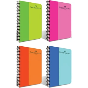A4 Spiralli Pp Kapak Bicolor 60 Yaprak Çizgisiz Defter 4 Adet