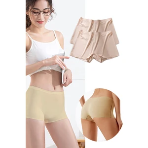 2 Adet Kadın Dikişsiz Görünmez Iz Yapmaz Mini Şort Boxer Ten