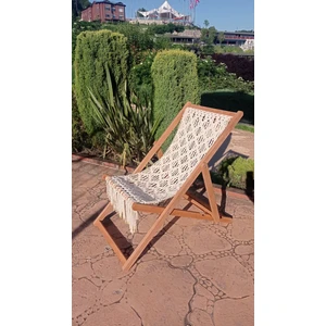 Katlanır Balkon Teras Bahçe Plaj  Şezlong Premium