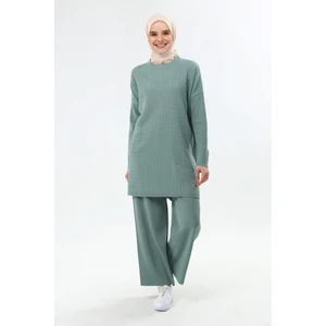 Kadın Saç Örgülü Pantolon & Tunik Ikili Takım 4278