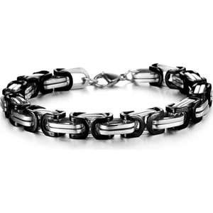 Trend Collection Erkek Gri Çelik Kalın Kral Model Bileklik