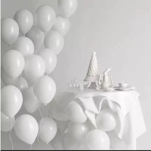 Deniz Party Store Pastel Beyaz Latex Balon 10 Adet