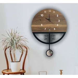 Hayalevim Ahşap Sarkaçlı Ahşap Duvar Saati,sarkaçlı Saat, Duvar Saati, Wooden Wall Clock (Tiktak Sesli)