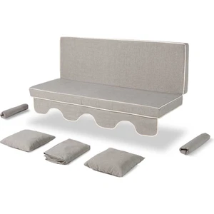 Salıncak Minder Takımı 3 Kişilik (Süngerli) - Kırçıllı Gri