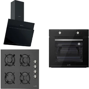 Silverline Luno Siyah Ankastre Set ( F6501B04 - LC5335B01 - 3462 )