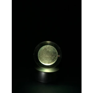 Ay Işıklı Temalı Işıklı 3D LED Işıklı Cam Küre