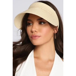 Mood Agenda Kadın Krem Hasır Vizör Şapka