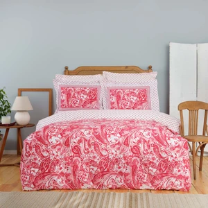 Karaca Home Bellance Kırmızı %100 Pamuk Çift Kişilik Nevresim Takımı