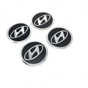 Hyundai Jant Göbeği Alüminyum Sticker Yapıştırma 60mm 4'lü Set