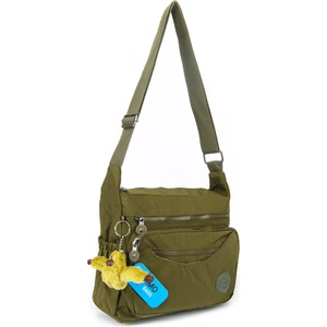 Nemo Bags Haki Kadın Omuz Çantası Orta Boy Krinkıl Askılı Çapraz Postacı Çanta Klinkır Su Geçirmez