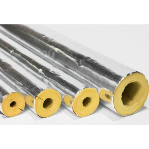 Izocam Prefabrik Boru Izolasyonu Folyo Kaplı Camyünü Boru Izolasyonu 120Cm 27MM / 3/4"