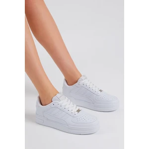 Tonny Black Unisex Beyaz Beyaz Yanı Çizgili Bağcıklı Rahat Kalıp Sneaker