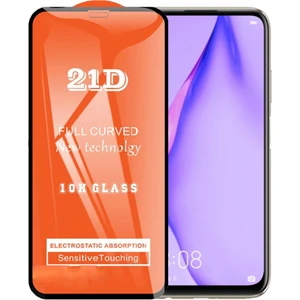 Huawei P40 Lite Ekran Koruyucu 21D Tam Kaplayan Kavisli