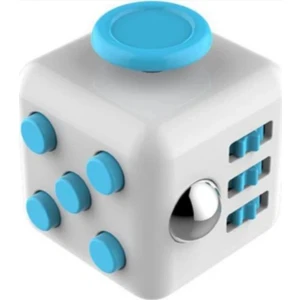 Reflect Your Style Stres Küpü Fidget Cube El Haraket Oyuncak Mavi Tuş Beyaz Gövde