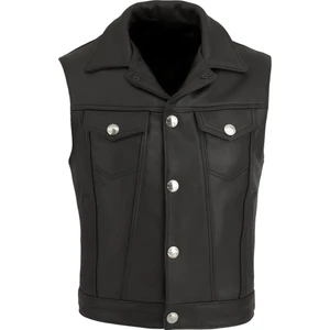 Derimonts Deri Buffalo Derisi Siyah Erkek Deri Yelek