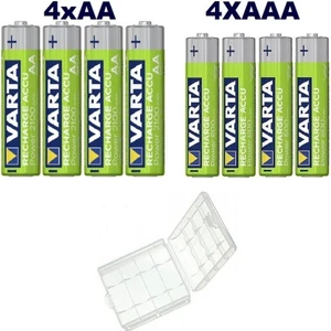 4 Adet 2100 Mah Aa 4 Adet 800 Mah Aaa Şarjlı Pil Pil Saklama Kutusu Varta -2100+800