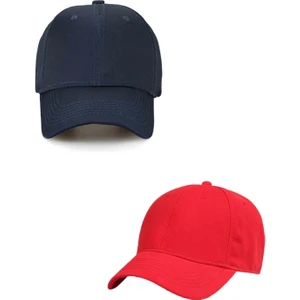 Elif İç Giyim Unisex Ayarlanabilir Spor Basic Kep Şapka 2'li Set
