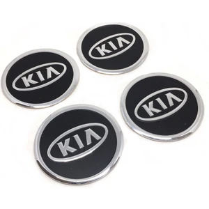Kia Jant Göbeği Alüminyum Sticker Yapıştırma 60mm 4'lü Set