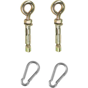 7-24 AVM Salıncak Hamak Box Torbası Yoga Asma Aparatı Tavan Salıncağı 2 Adet Çelik Dubel (10 mm) +2 Adet Karabina(8mm)