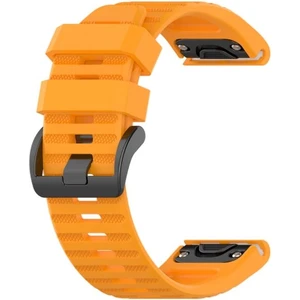 Garmin Fenix 5x Için Quick Fit Özellikli Silikon Kordon Kayış Turuncu