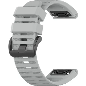 Garmin Fenix 3 - 3 Hr Için Quick Fit Özellikli Silikon Kordon Kayış Gri