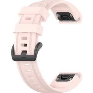 Garmin Fenix 6s - 6s Sapphire - 6s Pro Sapphire Için Quick Fit Özellikli Silikon Kordon Kayış Açık Pembe