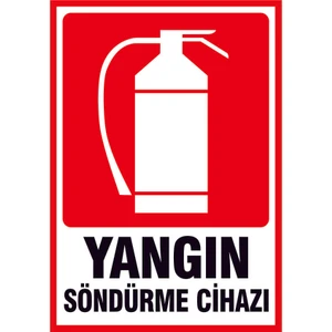 Çağ Ajans Yangın Söndürme Cihazı  3mm Dekota Uyarı Levhası 17X25  cm