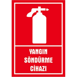 Çağ Ajans Yangın Söndürme Cihazı . Sticker  17X25  cm  Etiket