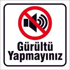 Çağ Ajans Gürültü Yapmayınız. Sticker   12X12 cm  Etiket
