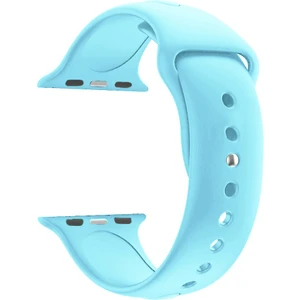 Apple Watch Se Için 44 mm Small Beden(S/m Size) Spor Silikon Kordon(54 Farklı Renk) Açık Mavi