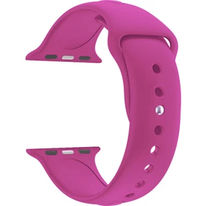 Apple Watch Se Için 40 mm Small Beden(S/m Size) Spor Silikon Kordon(54 Farklı Renk) Koyu Fuşya