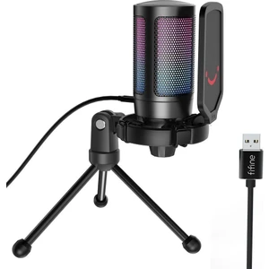 Ampligame A6V Yayıncı - Oyuncu - Podcast - Youtuber Rgb USB Mikrofon
