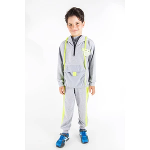 Neon Detaylı Kapüşonlu Erkek Çocuk Eşofman Takımı