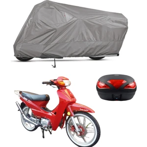 Ramzey 100 Cup Arka Çanta Uyumlu Motosiklet Brandası Motor Brandası (A+ Kalite)