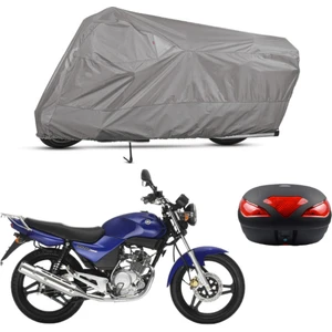 Yamaha Ybr 125 Arka Çanta Uyumlu Motosiklet Brandası Motor Brandası (A+ Kalite)
