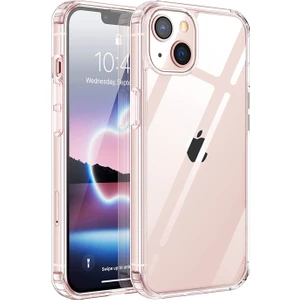 iPhone 13 Kılıf (6.1 Inch) Şeffaf Yumuşak Silikon Kamera Korumalı Şarj Girişi Tıpalı