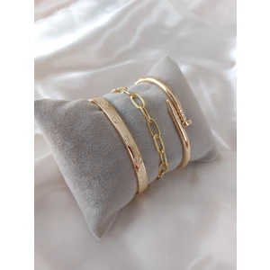 Bers Aksesuar Kadın Altın Kaplama Kararmaz Kombin Bileklik