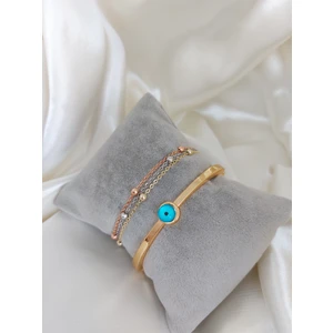 Bers Aksesuar Kadın Altın Kaplama Kararmaz Kombin Bileklik