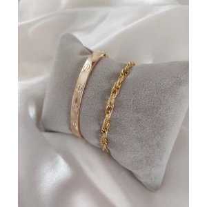 Bers Aksesuar Kadın Altın Kaplama Kararmaz Kombin Bileklik