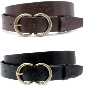 Kadın  Deri Kemer 3cm 2'li