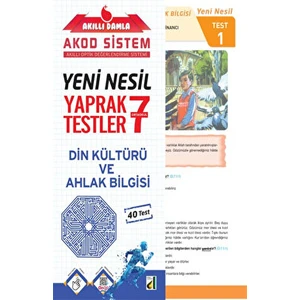 Damla Yayınevi Akıllı  Din Kültürü ve Ahlak Bilgisi Yeni Nesil Yaprak Testler - 7. Sınıf