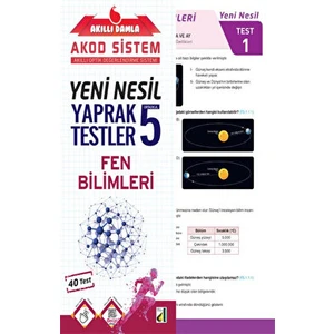Damla Yayınevi Akıllı  Fen Bilimleri Yeni Nesil Yaprak Testler - 5. Sınıf