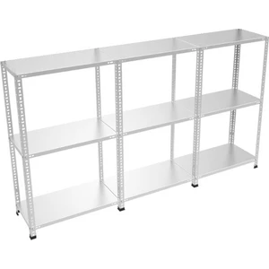 Galvaniz Raf Galvanizraf® 3 Katlı 3 Lü Bitişik Galvaniz Çelik Raf Arşiv Rafı Depo Rafı Kiler Rafı 31X75X100